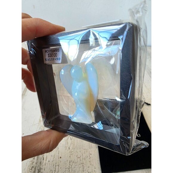 Kalifano moonstone growth Angel cherub statue figurine - Picture 3 of 5